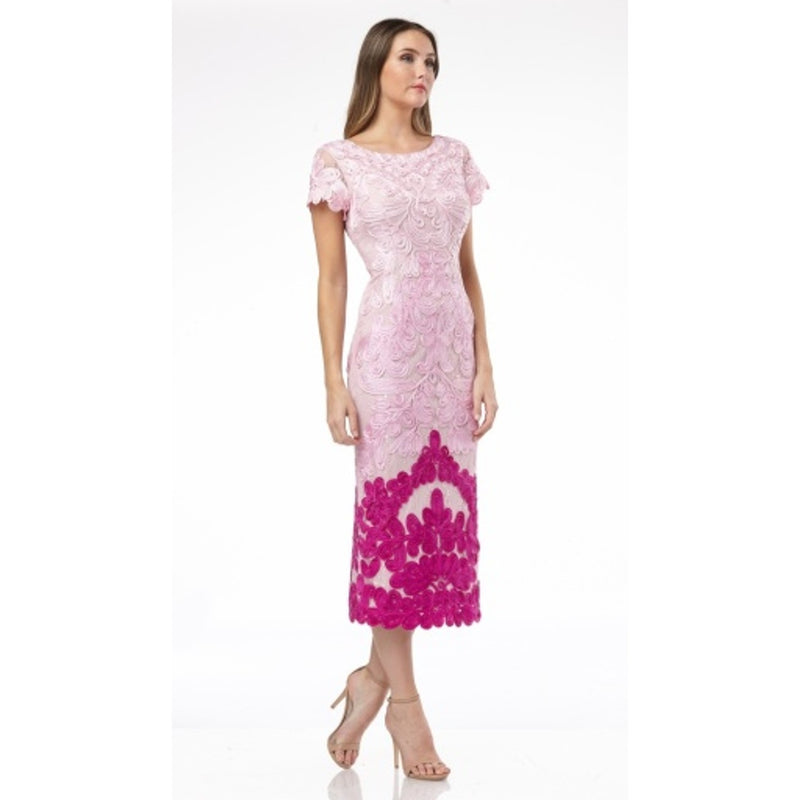 JS Collections - Womens Two-Tone Soutache Midi - Pink/Multi