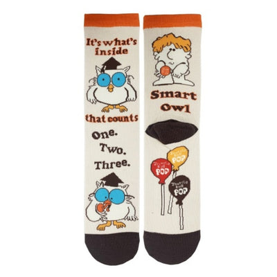 Oooh Yeah - Mens Crew Socks Smart Owl