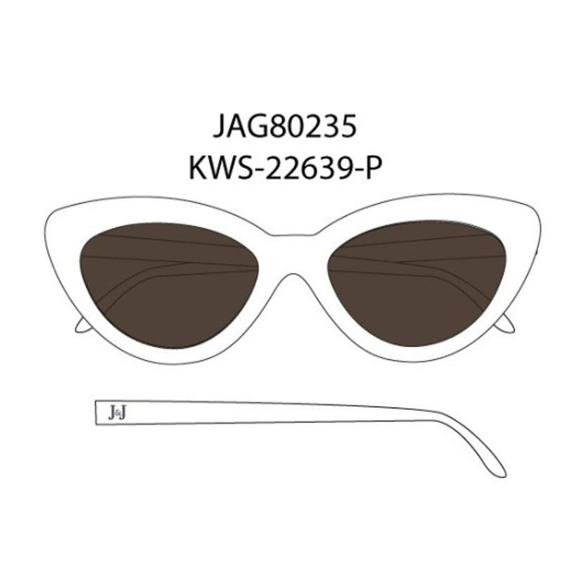 Janie and Jack - G Wht Cat Eye Sunnies E1 Sb1