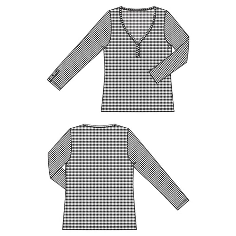 Liverpool Los Angeles - Womens 3/4 Button Slv Henley Knit Top