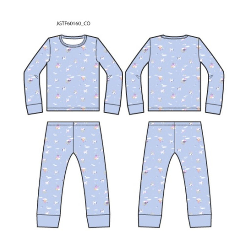 Janie and Jack - K Long Sleeve Unicorn Sleep Sb1 E1