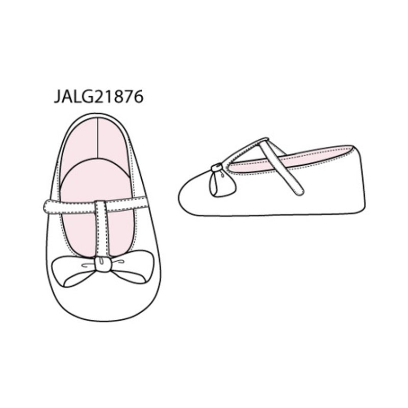 Janie and Jack - Baby G White T Strap Bow Occ Dress Shoe E1 Sb1