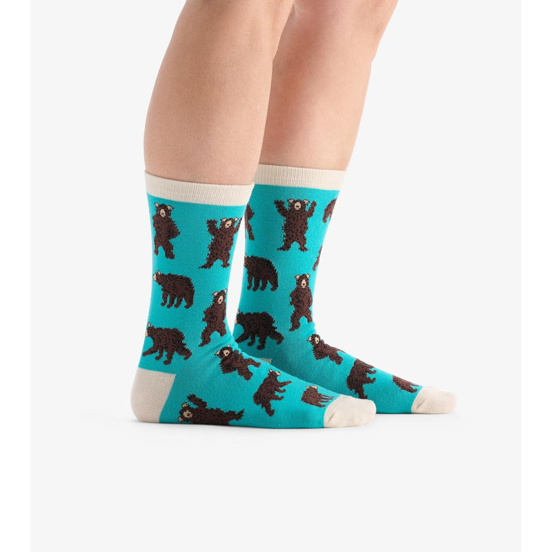 Little Blue House - Brown Bears Womens Crew Socks