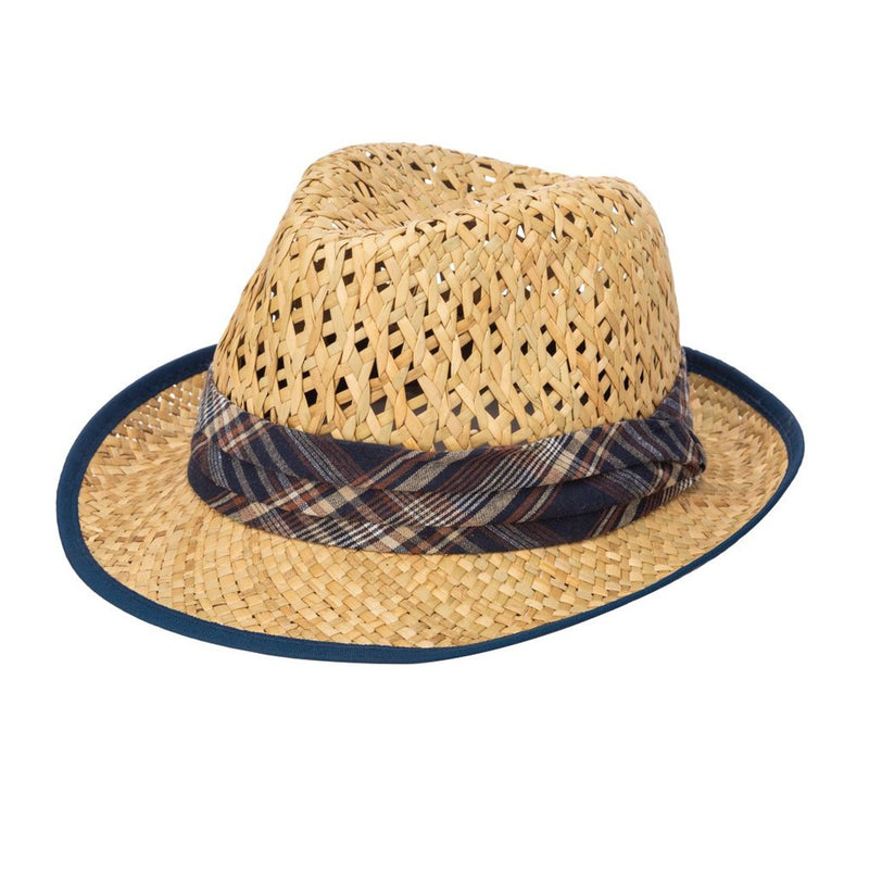 San Diego Hat Company - Rsf2022-Mens Open Weave Crown Rush Straw Fedora