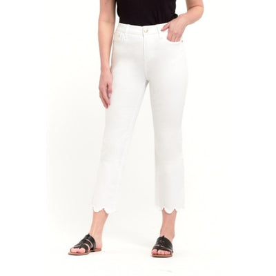 1822 Denim - Womens 25" Scalloped Crop Jean