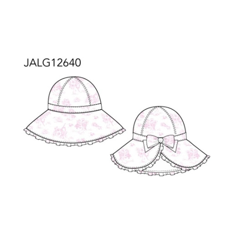 Janie and Jack - Baby G Pink Bunny Toile Sun Hat E1