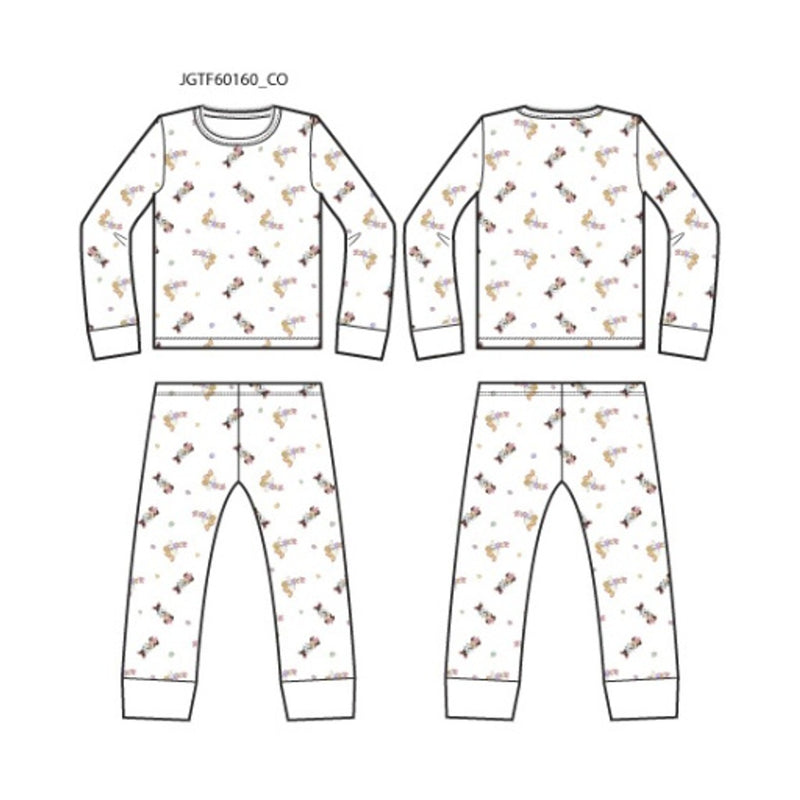 Janie and Jack - K Long Sleeve Minnie Daisy Egg Disney Sleep E1