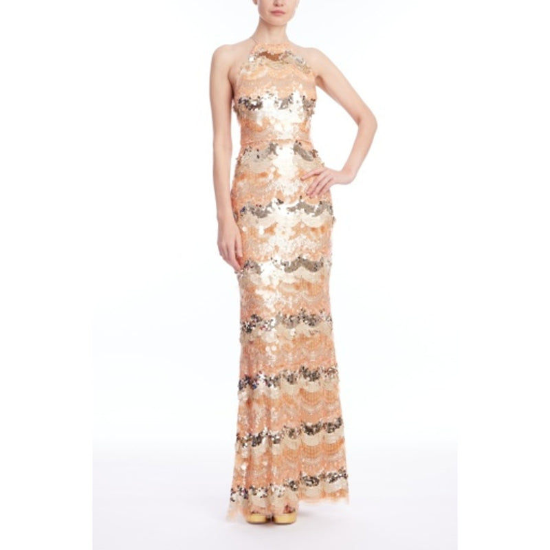 Badgley Mischka - Womens Sequin Halter