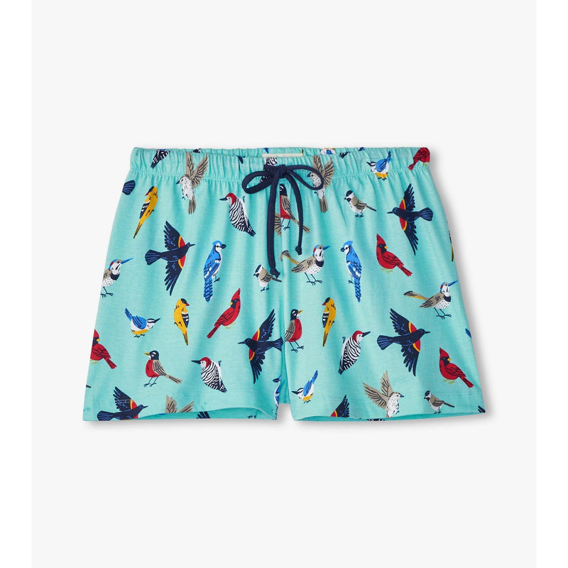 Little Blue House - Backyard Birds Womens Sleep Shorts