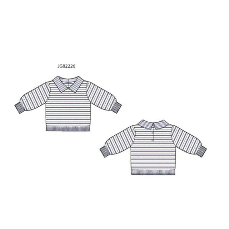 Janie and Jack - Girls S X Multi Stripe Pntl Long Sleeve Swtr Top Sp1