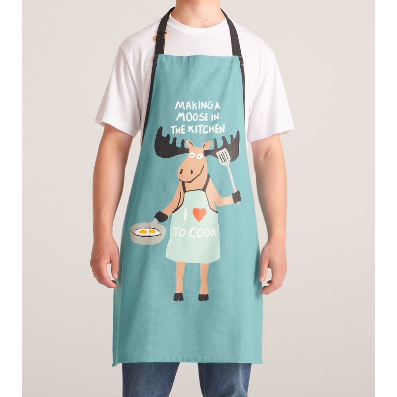 Little Blue House - Unisex Making a Moose in the Kitchen Apron