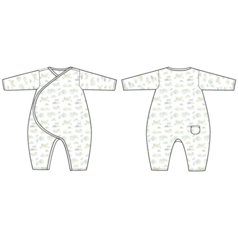 Janie and Jack - Baby U K Multi Ao Farm Scenic Kimono Onepiece Sig1