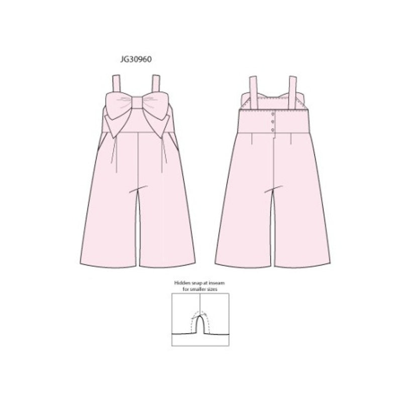 Janie and Jack - Girls with Pnk Bow Jumpsuit Pink