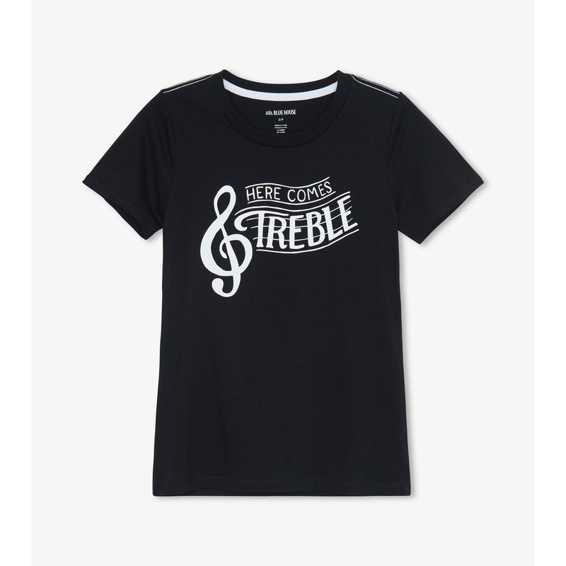 Little Blue House - Here Comes Treble Womens Pajama Tee