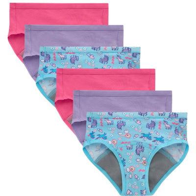Hanes - Girls Toddler Girls' Potty Trainer Underwear Briefs Pack 6-Pack Cotton-Stretch Light Leak Protection