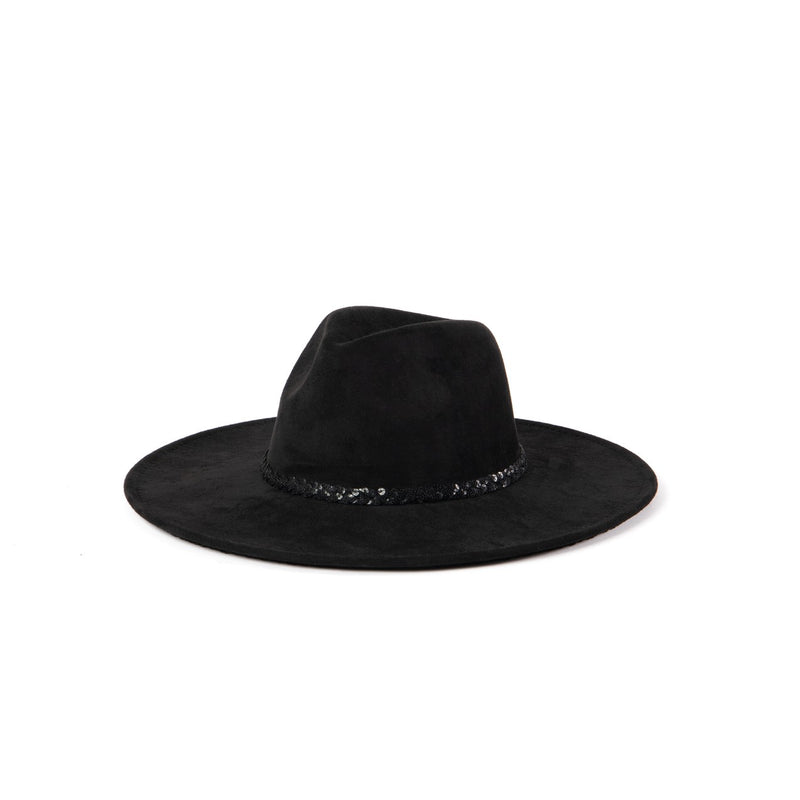 San Diego Hat Company - Faux Suede Fedora with Tonal Braided