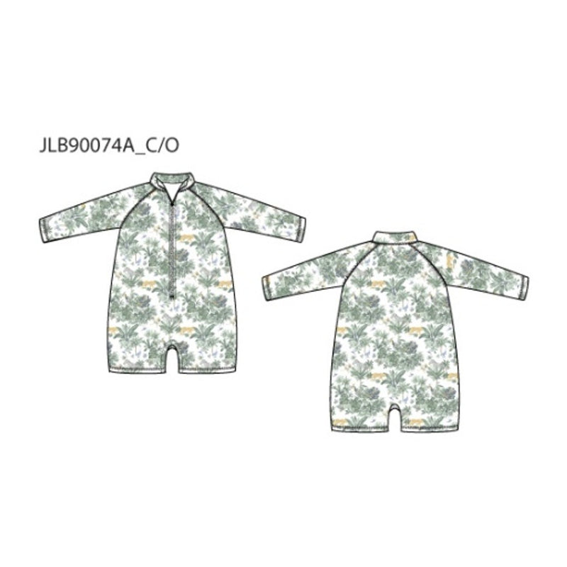 Janie and Jack - B K Green Safari Toile Rashguard Swim Smr1