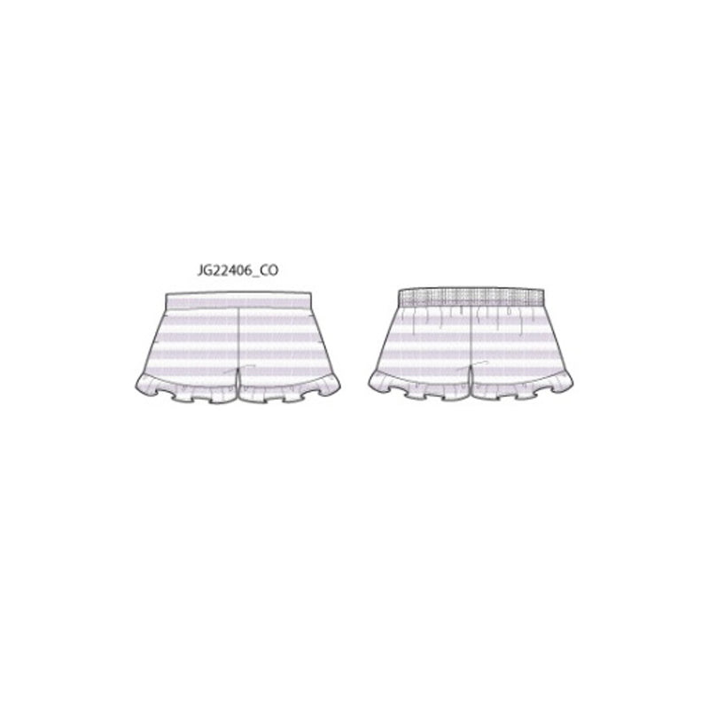 Janie and Jack - Girls K X Es Prpl Stripe Terry Short Spbk