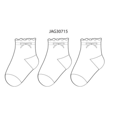 Janie and Jack - Kids G White Sock 3pk Sb1 Spr Trns