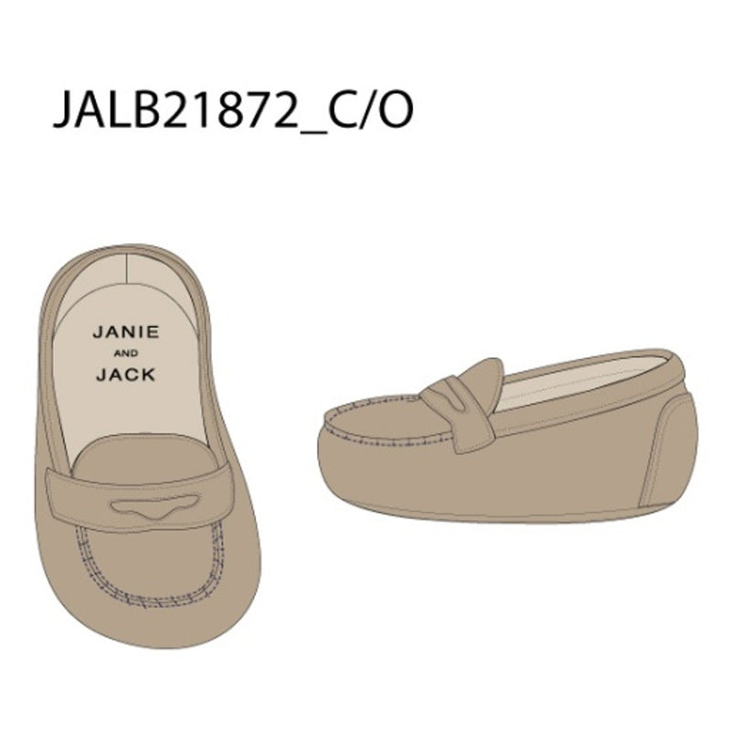 Janie and Jack - B Tan Suede Loafer E1 Sb1
