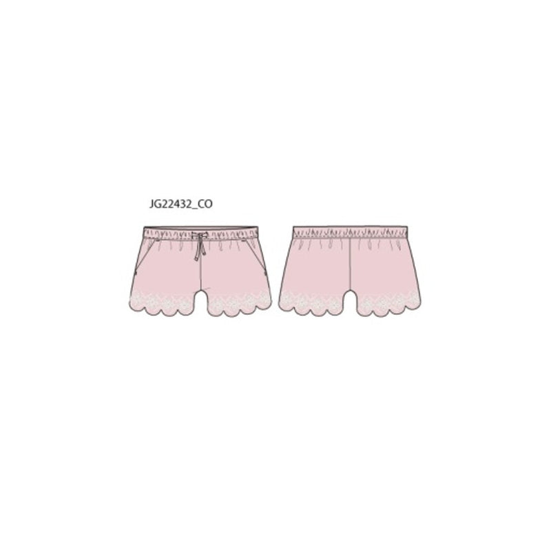 Janie and Jack - Girls with Pnk Emb Scallop Short Sm2
