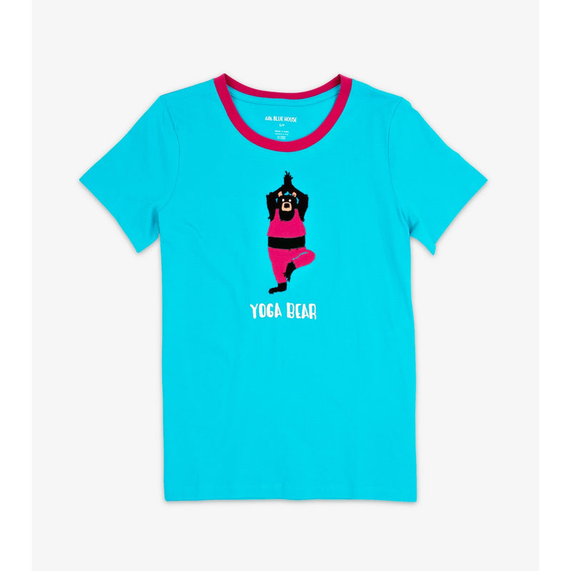 Little Blue House - Yoga Bear Womens Pajama Tee