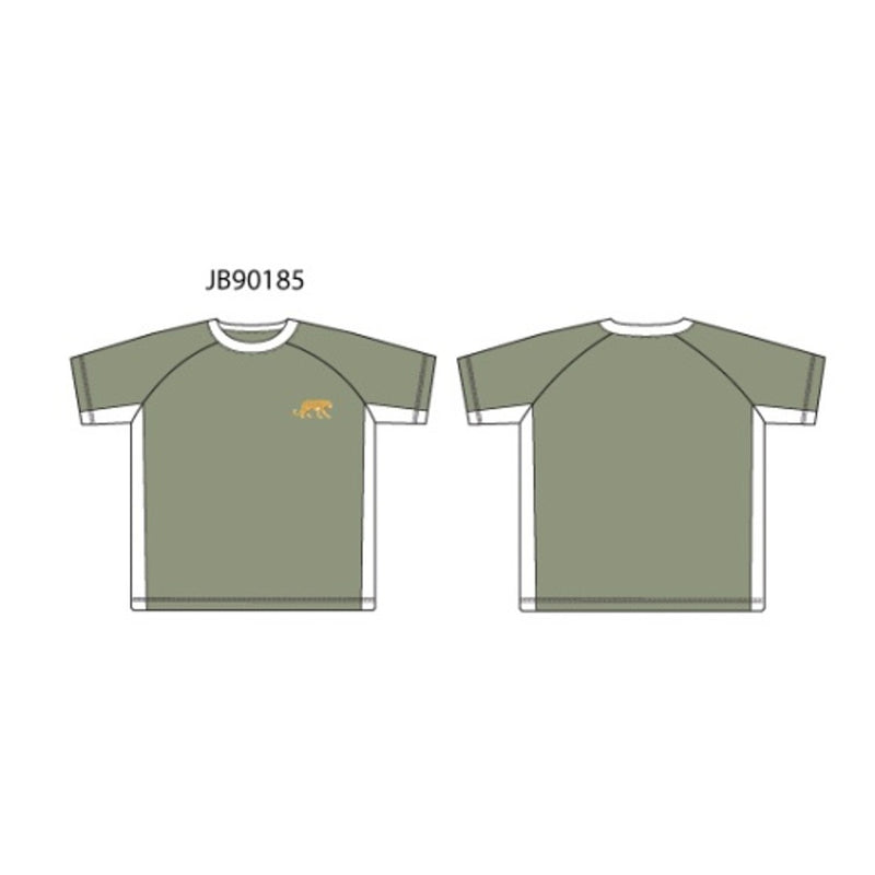 Janie and Jack - Boys K Short Sleeve Olive Jaguar Lc Rashgaurd Sm2