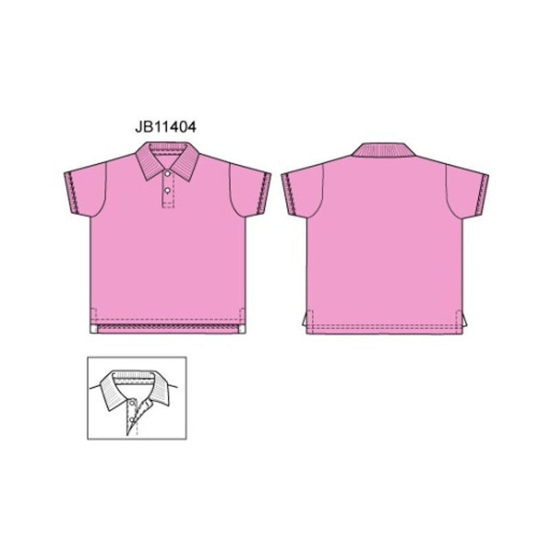 Janie and Jack - Boys K Short Sleeve Pink Pique Polo E1