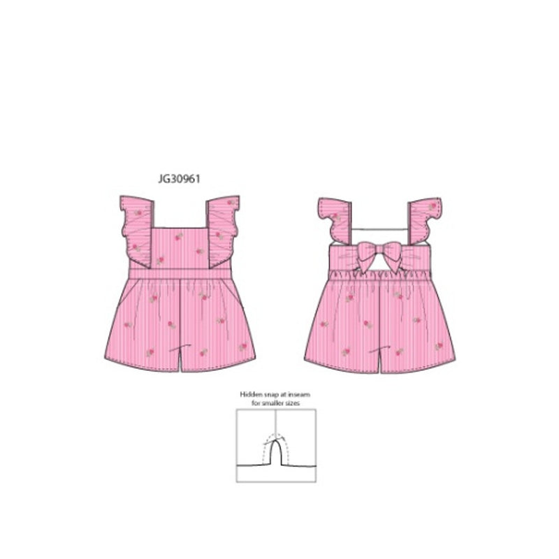 Janie and Jack - Girls with Pnk Schiffli Romper Pink