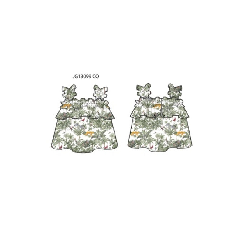 Janie and Jack - Girls with Multi Safari Sl Top Sm2