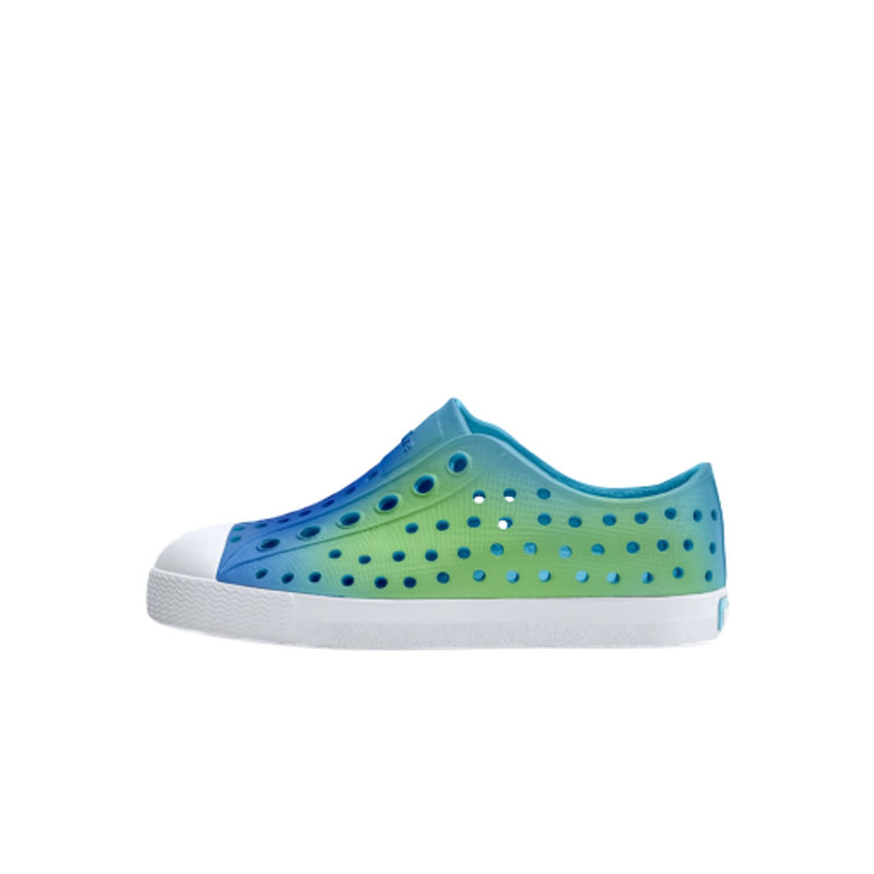 Native Shoes - Unisex Jefferson Print Kids - Aquarius Blue/ Shell White/ Hilly Uv Blur