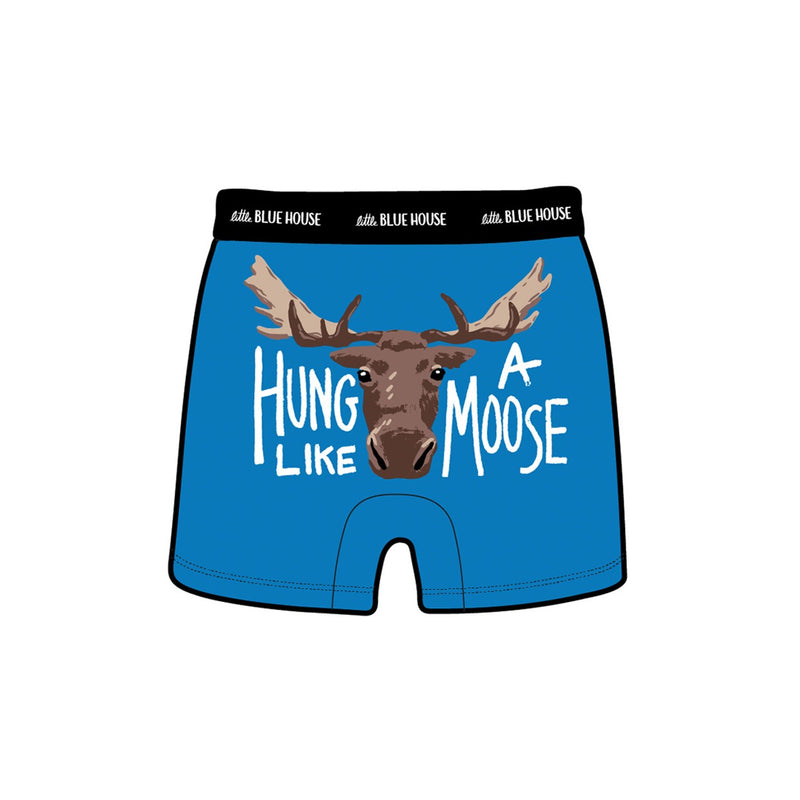 Little Blue House - Hung Moose Mens Boxer Brief