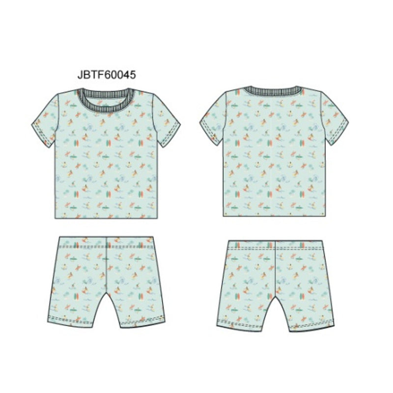 Janie and Jack - Boys K Short Sleeve Surfer Shortie Sleep Sum 0