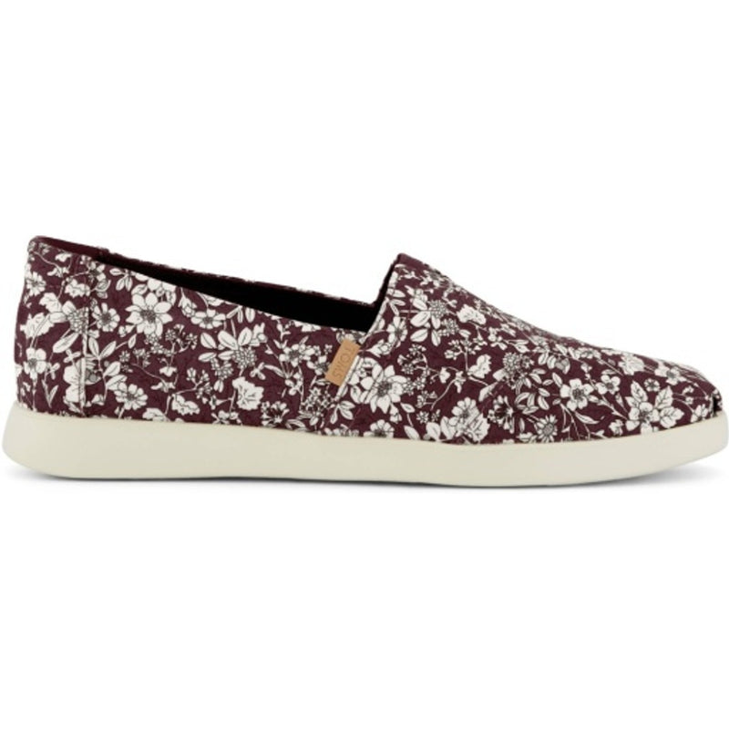 TOMS - Womens Alpargata Plus - Dark Burgundy Archival Floral Print