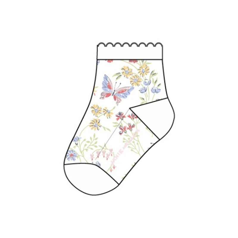 Janie and Jack - Baby G X White Butterfly Sock Sp1