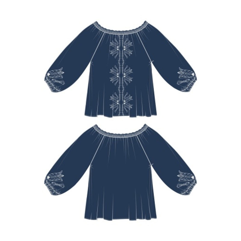 Liverpool Los Angeles - Womens 3/4 Sleeve Woven Top with Emb
