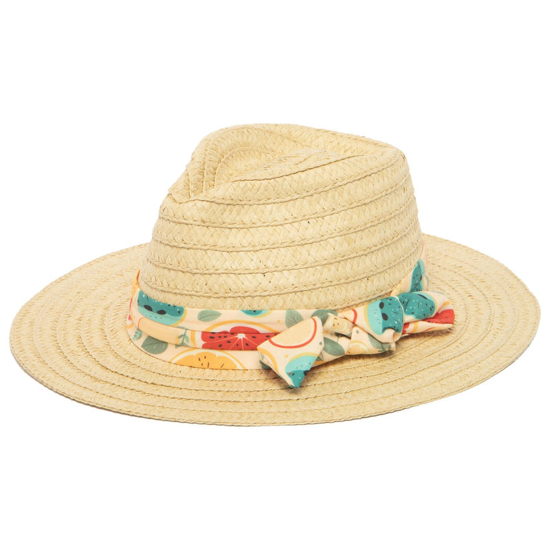 San Diego Hat Company - Kids Paperbraid Pinch Crown Fedora