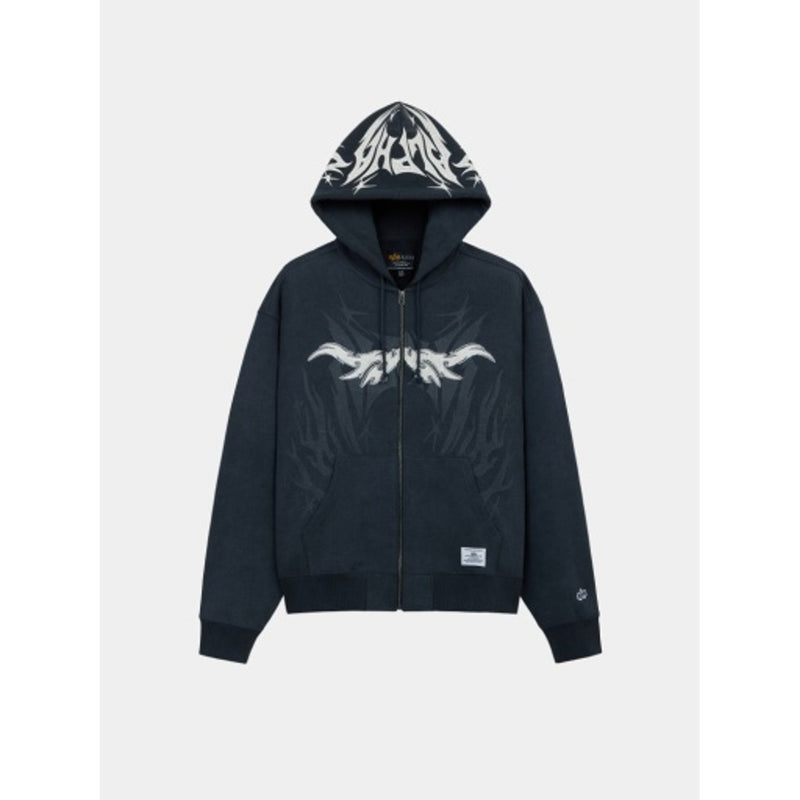 Alpha Industries - Mens Essential Fullzip Relaxed Fit Sweatshirt(Washy2k)