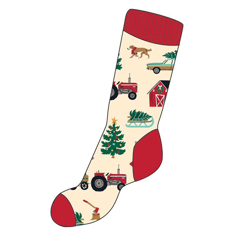 Little Blue House - Christmas Tree Farm Womens Crew Sock