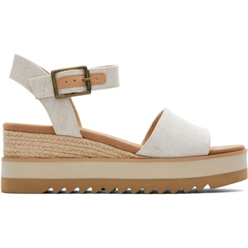 TOMS - Womens Diana Sandal - Natural Wide Width Yarn Dye