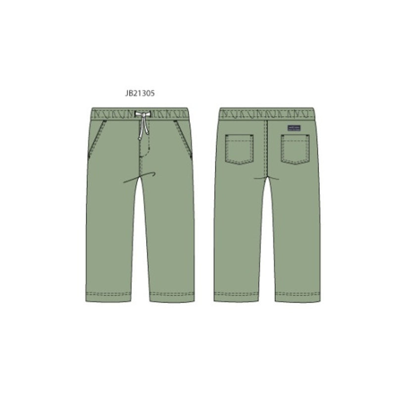 Janie and Jack - Boys with Es Olive Straight Poplin Po Pant Spbk