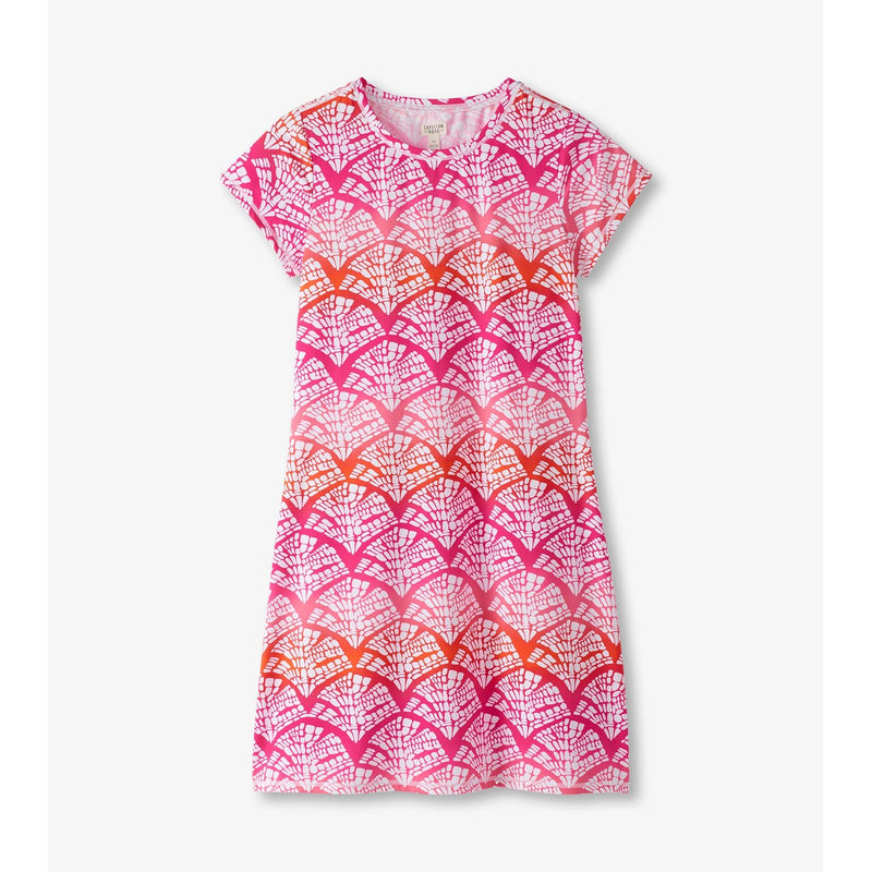 Little Blue House - Unisex Tee Shirt Dress Rainbow Cabana