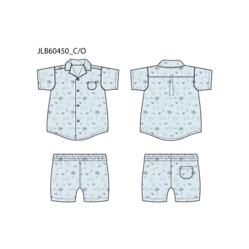Janie and Jack - B with X Blue Adventure Toile Cabana Set Sprbk