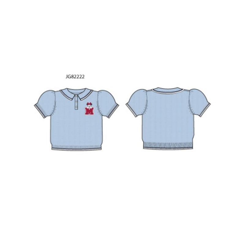 Janie and Jack - Girls S Blu Minnie Swtr Top Disney
