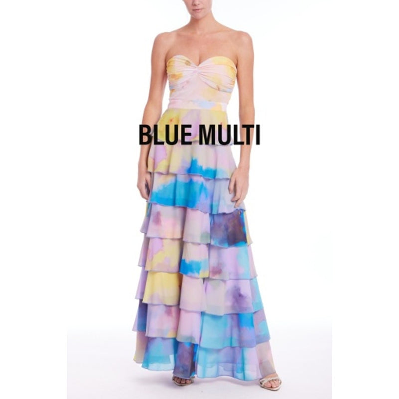 Badgley Mischka - Womens Combo Tiered Gwn