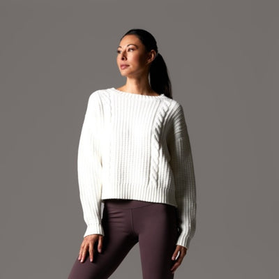 Thirty Three Threads - Unisex Lodge Sweater Winter White