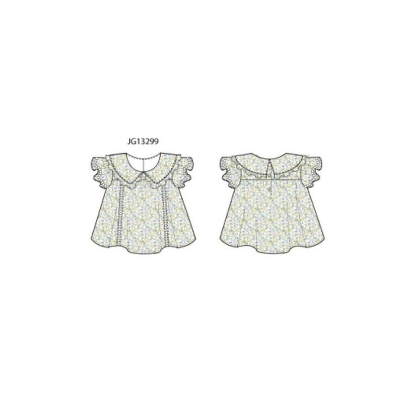 Janie and Jack - Girls with Multi Ditsy Cllr Short Sleeve Top E2