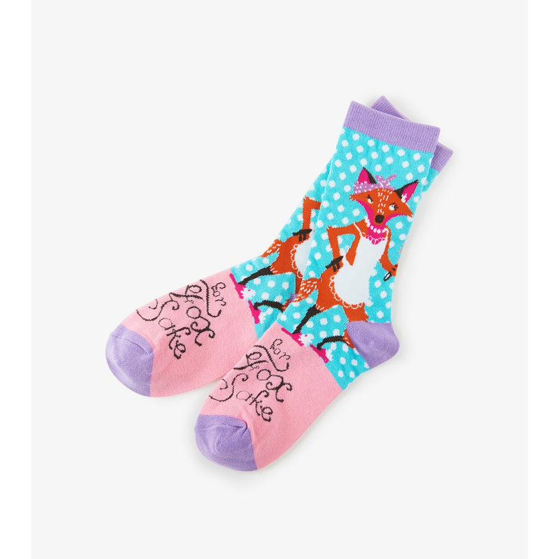 Little Blue House - for Fox Sake Womens Crew Socks