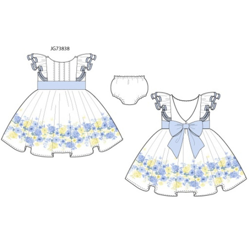 Janie and Jack - Girls with Wht Flrl Brdr Dress E2