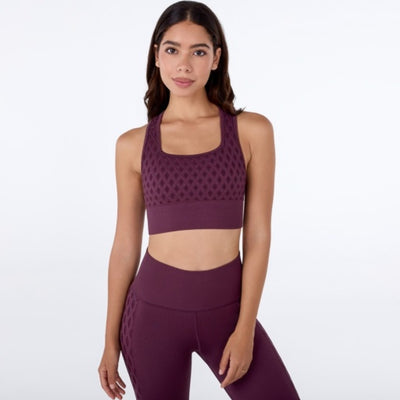 Thirty Three Threads - Unisex Seamless Diamond T R Bra Bordeaux